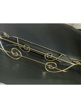 Cradle Stand Pryex FireKing vintage gold metal